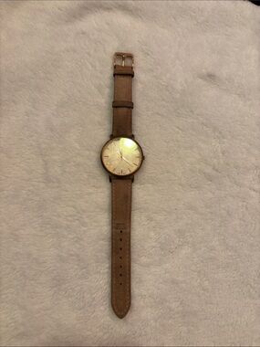 QRTZ Brown Leather Strap Watch No.10133